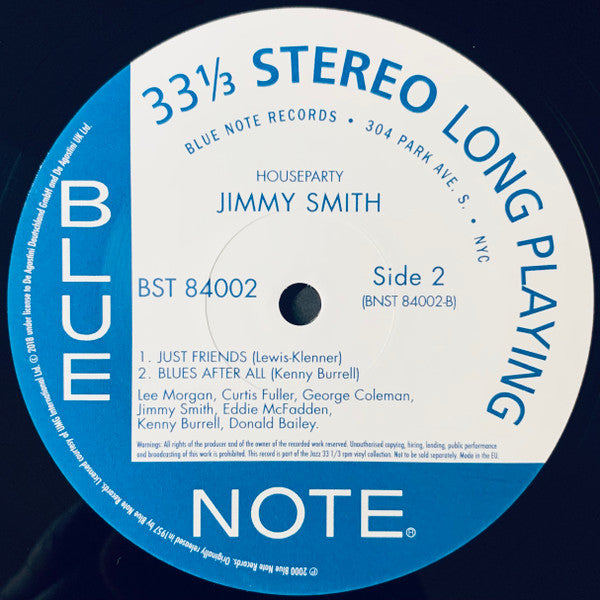 Jimmy Smith - House Party (LP, Album, Stereo, Reissue) - Very Good Plus (VG+) / Very Good Plus (VG+)