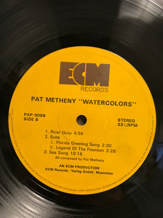 Pat Metheny - Watercolors (Vinyl, LP, Album, Stereo) Very Good Plus (VG+) / Poor (P)