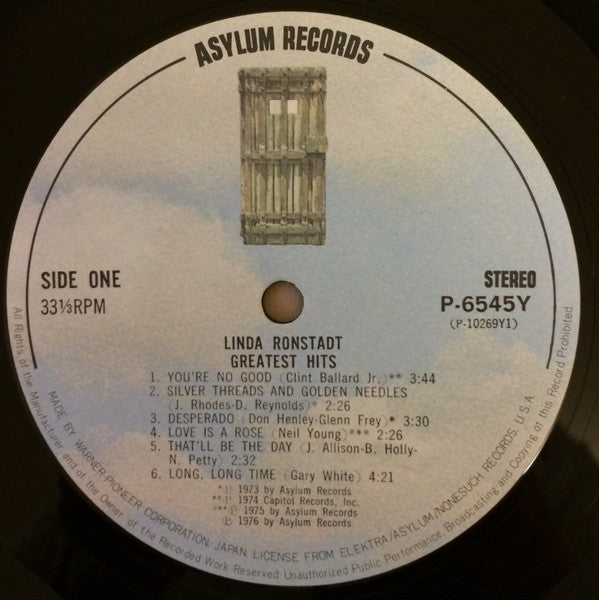Linda Ronstadt - Greatest Hits (Vinyl, LP, Compilation, Reissue) Very Good Plus (VG+) / Very Good Plus (VG+)