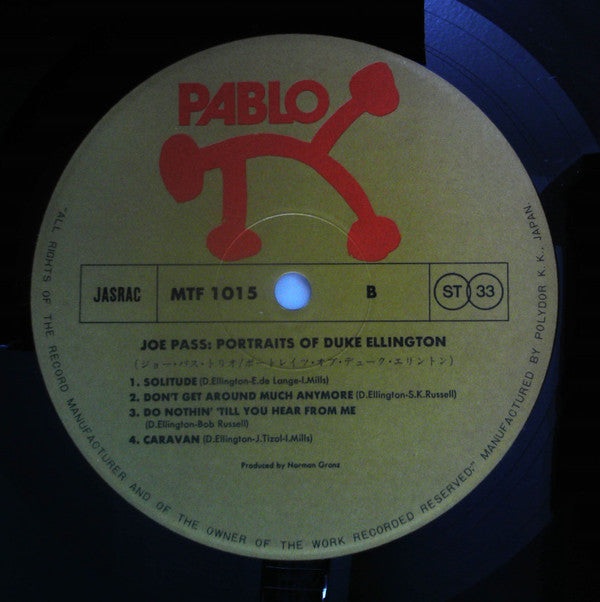 Joe Pass - Portraits Of Duke Ellington (Vinyl, LP, Album, Stereo) Very Good (VG) / Very Good (VG)