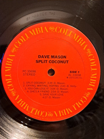 Dave Mason - Split Coconut (Vinyl, LP, Album) Very Good (VG) / Very Good Plus (VG+)