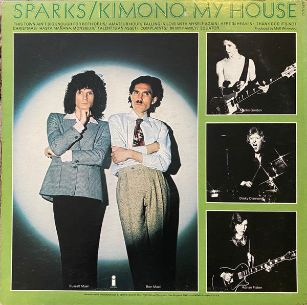 Sparks - Kimono My House (Vinyl, LP, Album, Reissue, Stereo) Very Good Plus (VG+) / Very Good Plus (VG+)