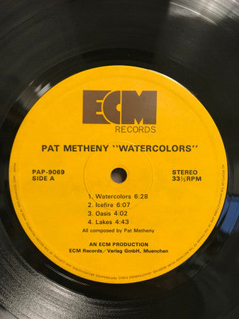 Pat Metheny - Watercolors (Vinyl, LP, Album, Stereo) Very Good Plus (VG+) / Poor (P)
