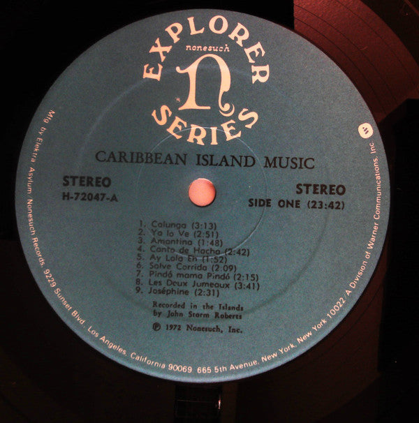 Various - Caribbean Island Music, Songs And Dances Of Haiti, The Dominican Republic & Jamaica (Vinyl, LP, Compilation) Very Good (VG) / Very Good Plus (VG+)