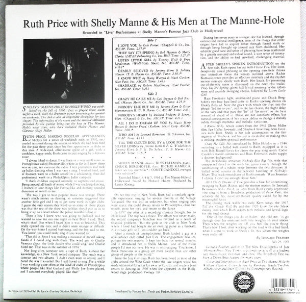 Ruth Price - At The Manne Hole (Vinyl, LP, Album, Stereo, Reissue, Remastered, Limited Edition) Very Good Plus (VG+) / Very Good Plus (VG+)