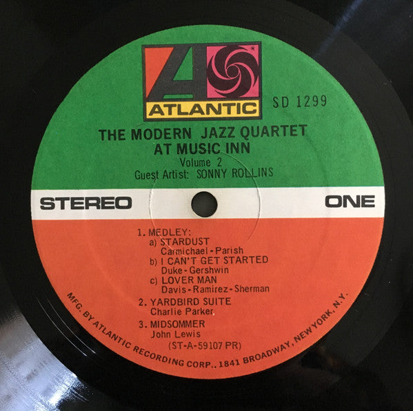 The Modern Jazz Quartet - The Modern Jazz Quartet At Music Inn / Volume 2 (Vinyl, LP, Album, Reissue, Stereo) Very Good Plus (VG+) / Good Plus (G+)