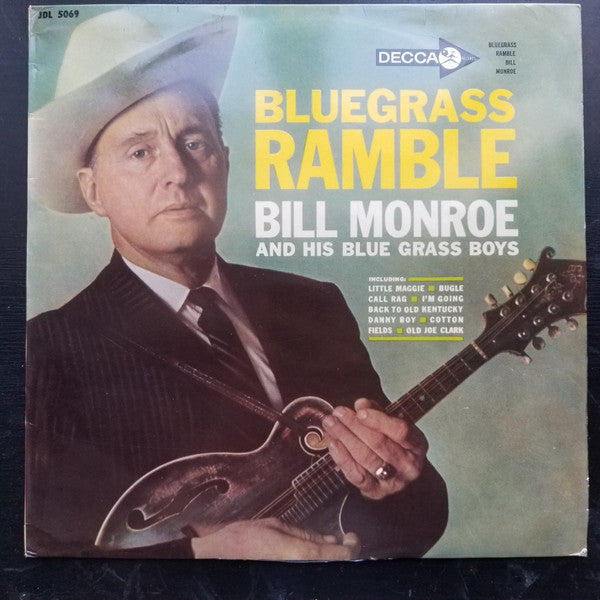 Bill Monroe & His Blue Grass Boys - Bluegrass Ramble (Vinyl, LP, Album, Mono) Good Plus (G+) / Good Plus (G+)
