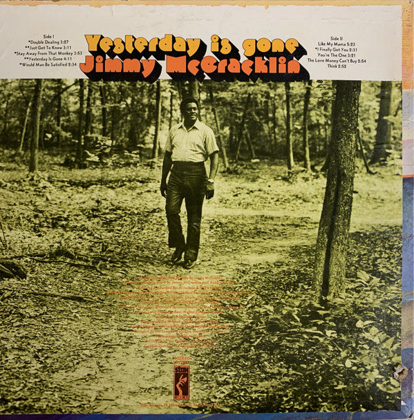 Jimmy McCracklin - Yesterday Is Gone (Vinyl, LP, Album, Stereo) Very Good (VG) / Good Plus (G+)