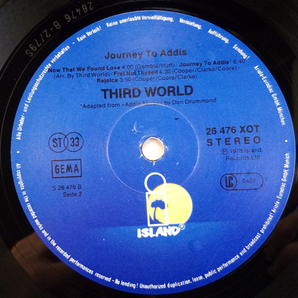 Third World - Journey To Addis (Vinyl, LP, Album, Reissue, Stereo) Good Plus (G+) / Very Good (VG)