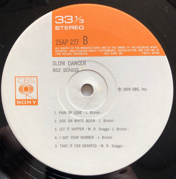 Boz Scaggs - Slow Dancer (Vinyl, LP, Album, Reissue)