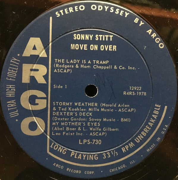 Sonny Stitt - Move On Over (Vinyl, LP, Album, Stereo) Good Plus (G+) / Very Good (VG)