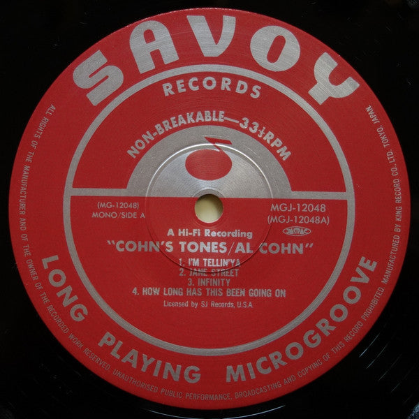 Al Cohn - Al Cohn's Tones (Vinyl, LP, Album, Mono) Very Good Plus (VG+) / Very Good Plus (VG+)