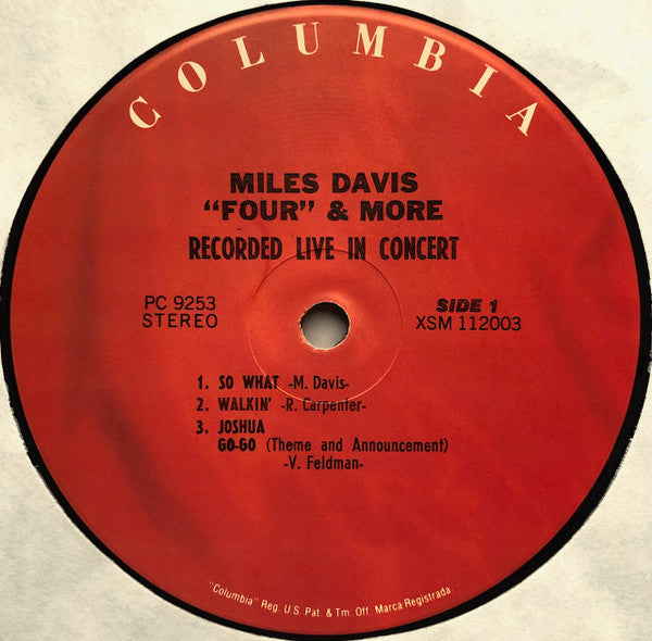 Miles Davis - 'Four' & More (Recorded Live In Concert) (Vinyl, LP, Album, Reissue, Stereo) Very Good (VG) / Very Good Plus (VG+)