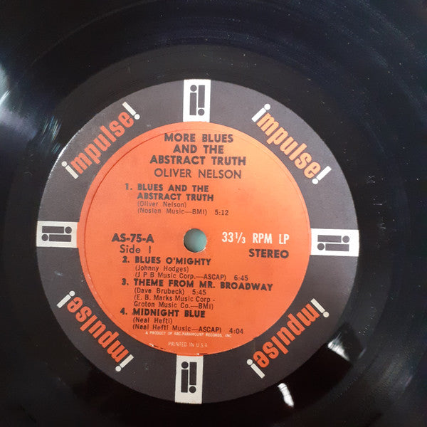 Oliver Nelson - More Blues And The Abstract Truth (Vinyl, LP, Album, Stereo) Very Good (VG) / Very Good Plus (VG+)