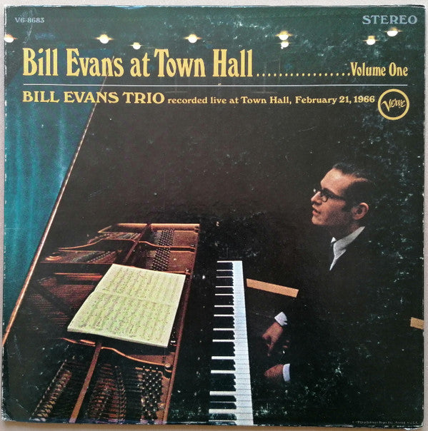 The Bill Evans Trio - Bill Evans At Town Hall (Volume One) (Vinyl, LP, Album, Reissue, Stereo) Very Good Plus (VG+) / Good Plus (G+)