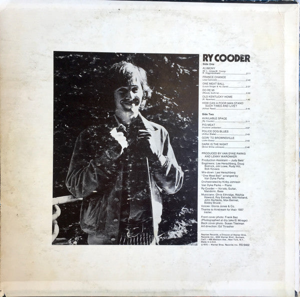 Ry Cooder - Ry Cooder (Vinyl, LP, Album, Repress, Stereo) Very Good (VG) / Very Good (VG)