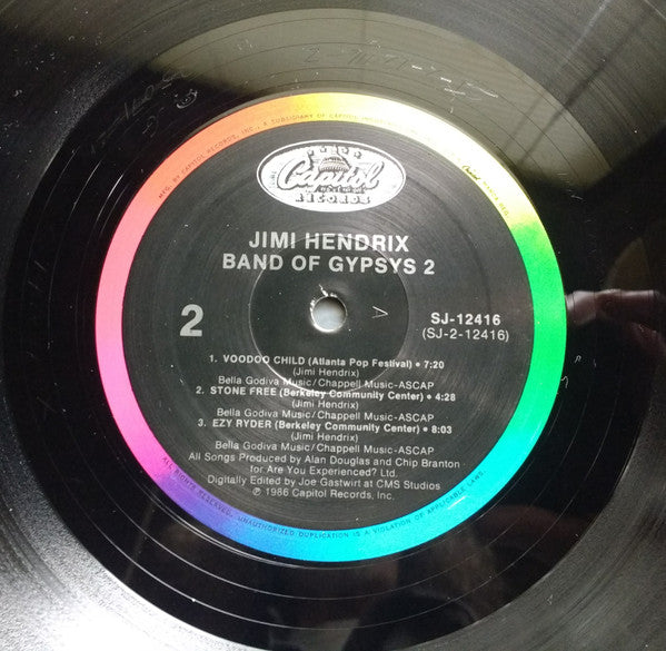 Jimi Hendrix - Band Of Gypsys 2 (Vinyl, LP, Album, Stereo) Very Good Plus (VG+) / Very Good Plus (VG+)