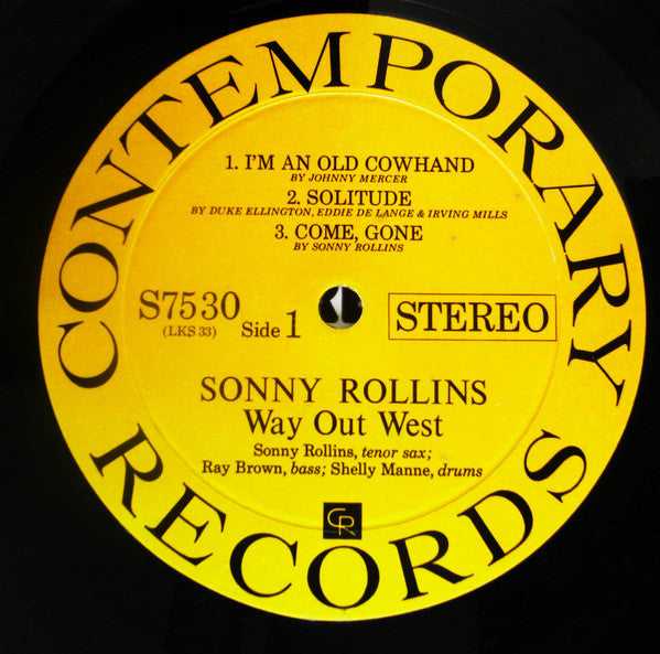 Sonny Rollins - Way Out West (Vinyl, LP, Album, Reissue, Repress, S...