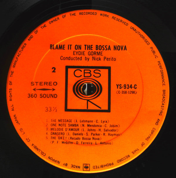 Eydie Gormé - Blame It On The Bossa Nova (Vinyl, LP, Album, Reissue, Stereo) Very Good Plus (VG+) / Very Good (VG)