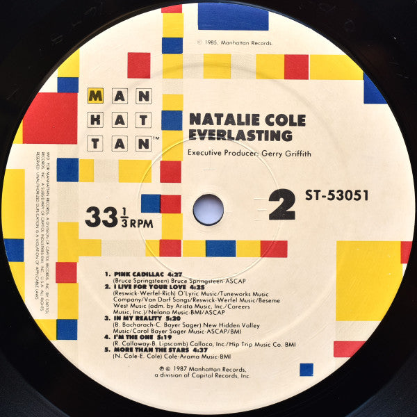 Natalie Cole - Everlasting (Vinyl, LP, Album, Stereo) Very Good Plus (VG+) / Good Plus (G+)
