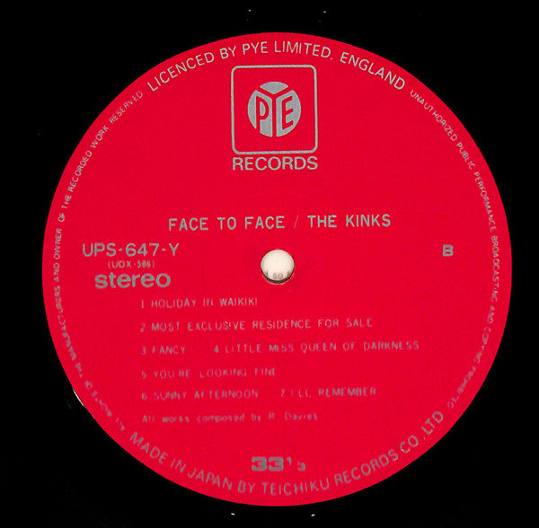The Kinks - Face To Face (Vinyl, LP, Album, Reissue, Stereo) Very Good Plus (VG+) / Very Good Plus (VG+)
