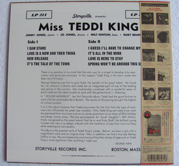 Teddi King - Storyville Presents Miss Teddi King (Vinyl, LP, 10", Reissue, Mono) Near Mint (NM or M-) / Near Mint (NM or M-)