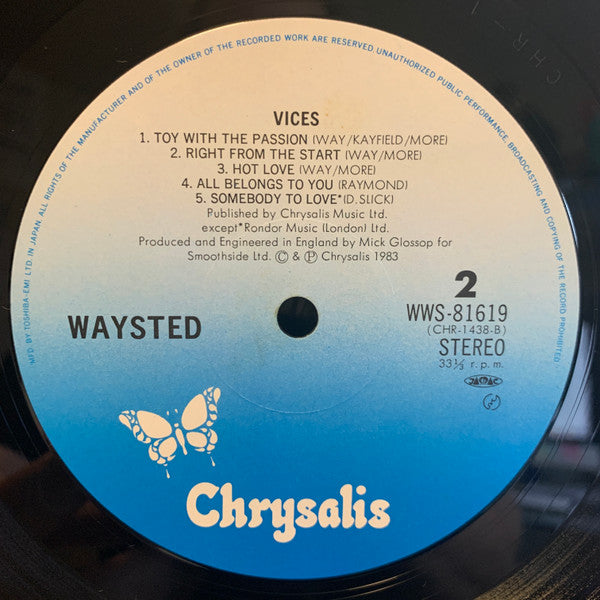 Waysted - Vices (Vinyl, LP, Album, Stereo)