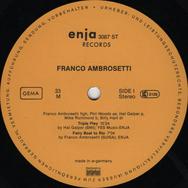 Franco Ambrosetti - Heart Bop (Vinyl, LP, Album) Very Good (VG) / Very Good (VG)