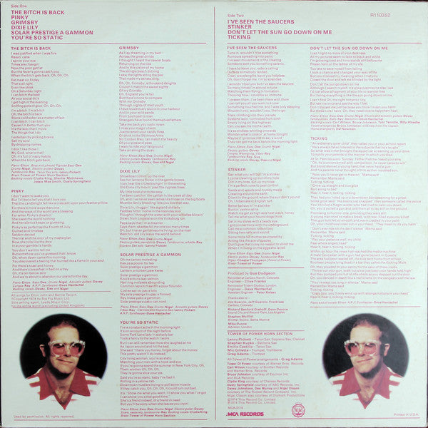 Elton John - Caribou (Vinyl, LP, Album, Club Edition) Very Good (VG) / Good Plus (G+)