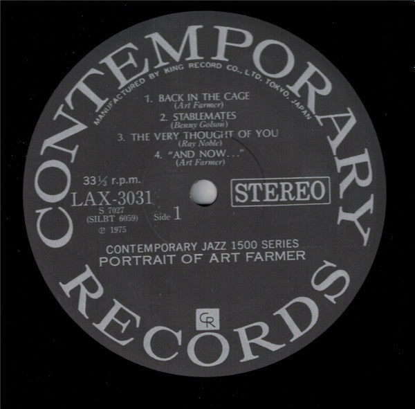 Art Farmer - Portrait Of Art Farmer (Vinyl, LP, Album, Limited Edition, Reissue, Stereo) Very Good Plus (VG+) / Very Good (VG)