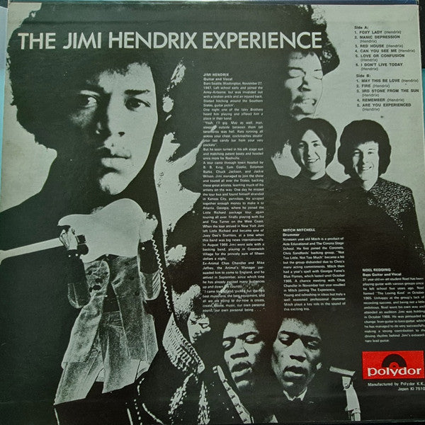 The Jimi Hendrix Experience - Are You Experienced (Vinyl, LP, Album, Reissue, Mono) Very Good Plus (VG+) / Very Good (VG)