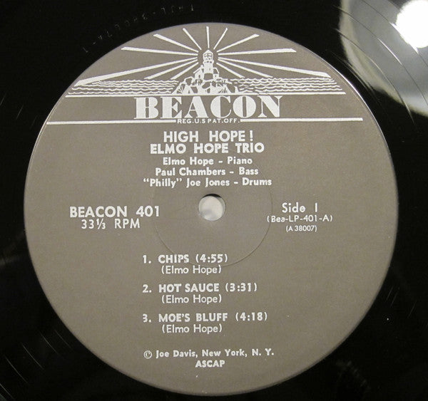 Elmo Hope Trio - High Hope! (Vinyl, LP, Mono) Very Good Plus (VG+) / Near Mint (NM or M-)