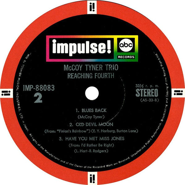 McCoy Tyner Trio - Reaching Fourth (Vinyl, LP, Album, Reissue, Stereo)
