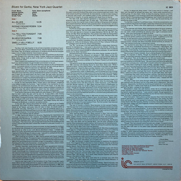 New York Jazz Quartet - Blues For Sarka (Vinyl, LP, Album, Stereo) Good Plus (G+) / Very Good (VG)