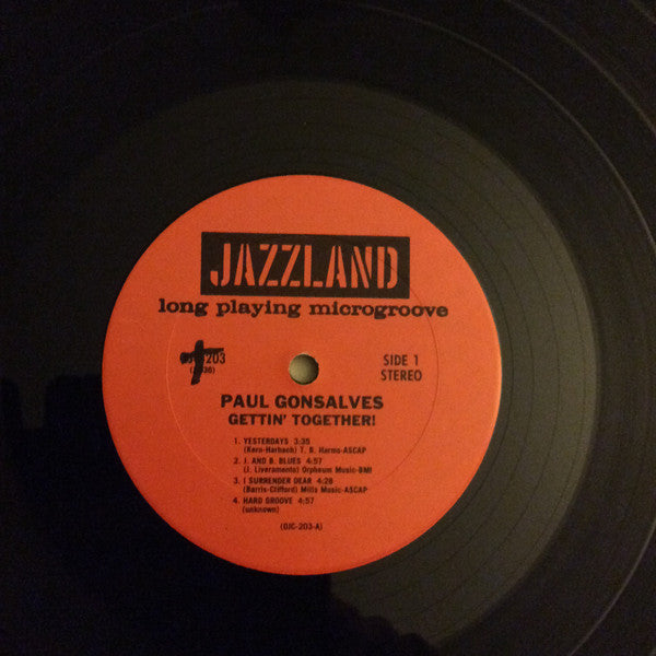 Paul Gonsalves - Gettin' Together (Vinyl, LP, Album, Reissue) Good Plus (G+) / Very Good Plus (VG+)