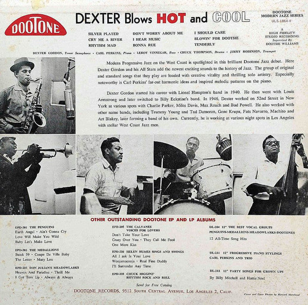 Dexter Gordon - Dexter Blows Hot And Cool (Vinyl, LP, Reissue, Mono)