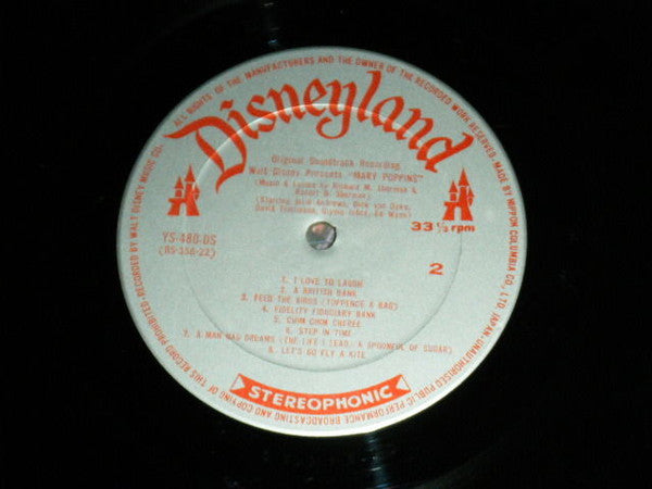 Various - Walt Disney Presents Mary Poppins (Original Soundtrack Recording) (Vinyl, LP, Album, Stereo) Good Plus (G+) / Very Good Plus (VG+)