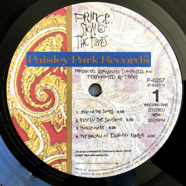 Prince - Sign "O" The Times (Vinyl, LP, Album)