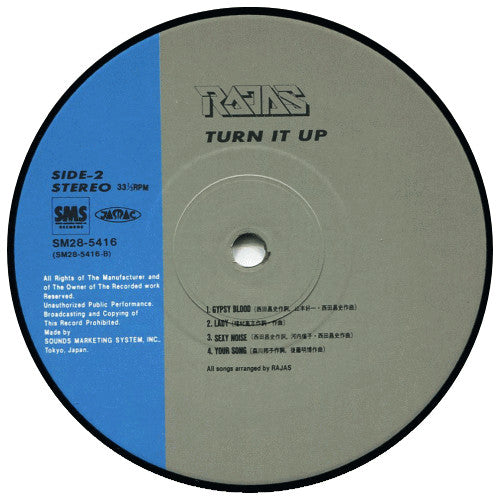 Rajas - Turn It Up (Vinyl, LP, Album, Stereo)