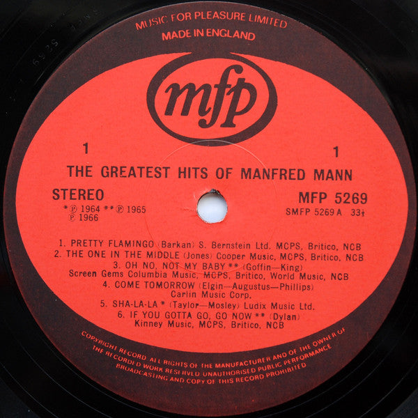 Manfred Mann - The Greatest (Vinyl, LP, Compilation) Good Plus (G+) / Good Plus (G+)
