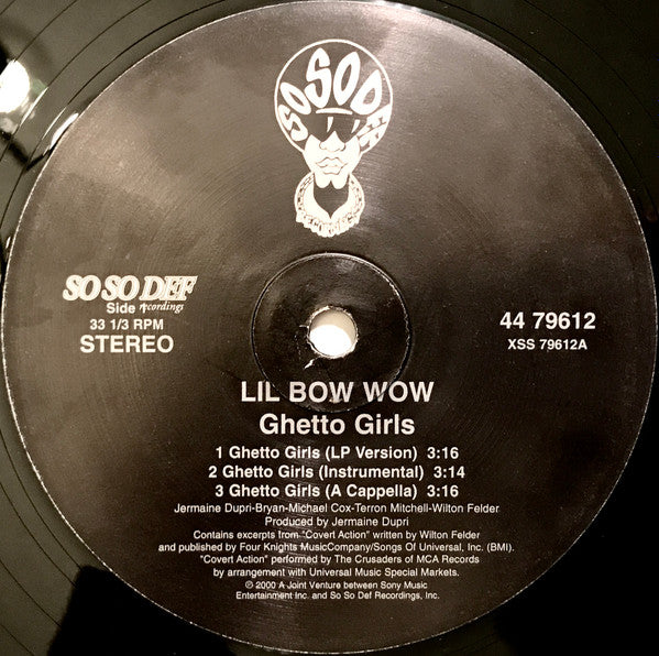 Lil' Bow Wow - Ghetto Girls / Puppy Love (Vinyl, 12", 33 ⅓ RPM) Near Mint (NM or M-) / Very Good Plus (VG+)