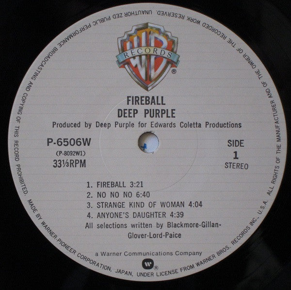 Deep Purple - Fireball (Vinyl, LP, Album, Limited Edition, Reissue)