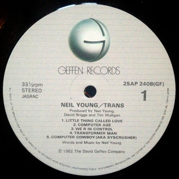 Neil Young - Trans (Vinyl, LP, Album, Stereo)