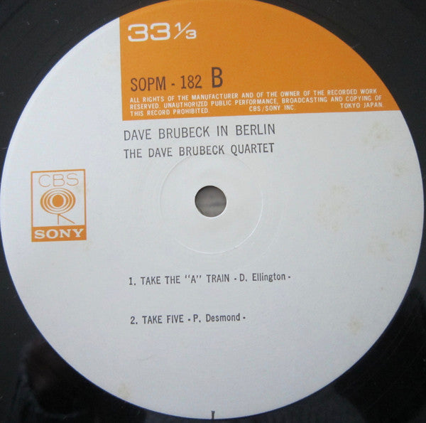 Dave Brubeck - Dave Brubeck In Berlin (Vinyl, LP, Album, Reissue, M...