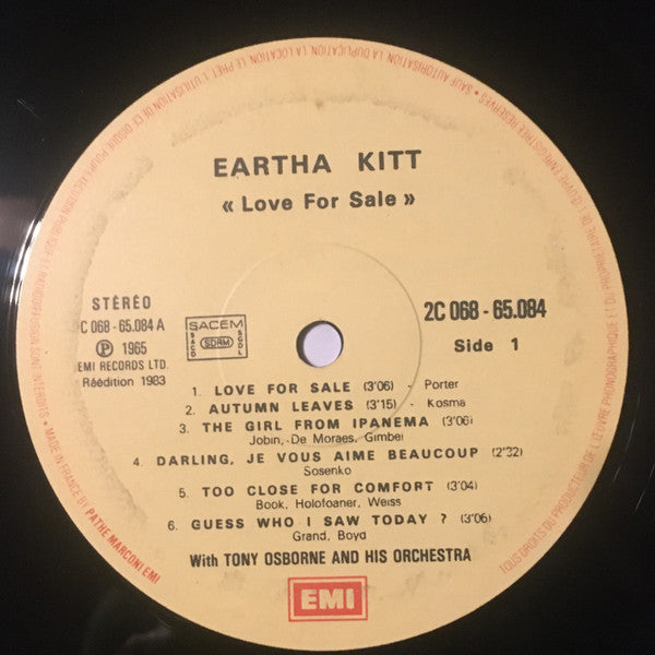 Eartha Kitt - Love For Sale (Vinyl, LP, Album, Reissue, Stereo) Very Good (VG) / Very Good Plus (VG+)