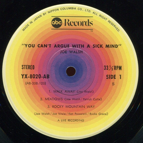 Joe Walsh - You Can't Argue With A Sick Mind (Vinyl, LP, Album, Ste...
