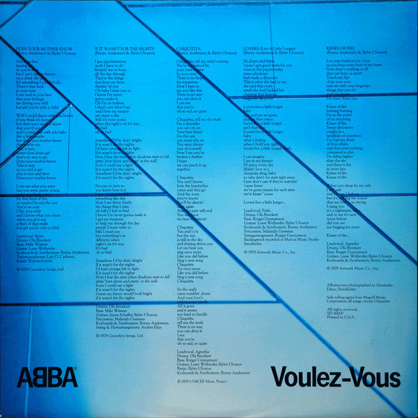 ABBA - Voulez-Vous (Vinyl, LP, Album, Stereo) Very Good (VG) / Very Good Plus (VG+)