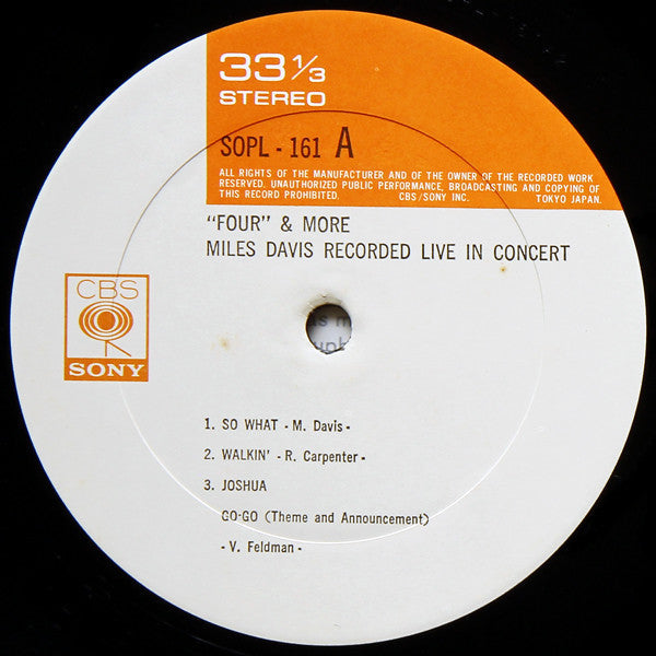 Miles Davis - 'Four' & More - Recorded Live In Concert (Vinyl, LP, ...