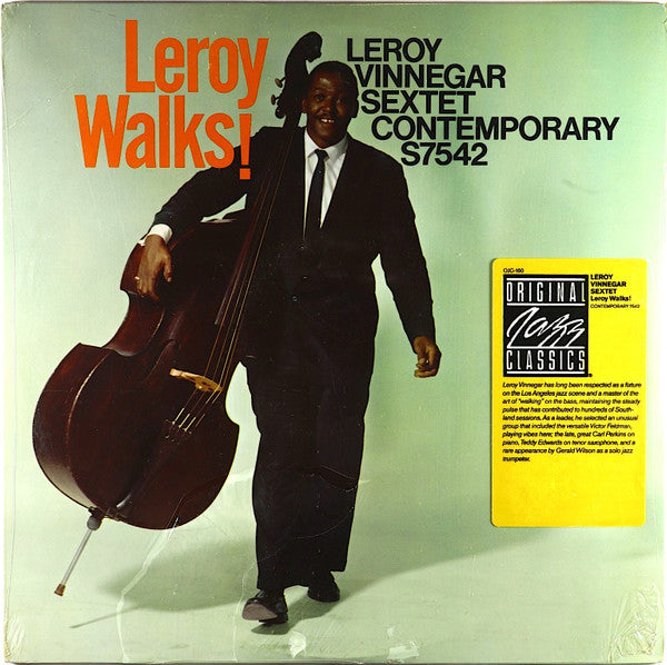 Leroy Vinnegar Sextet - Leroy Walks! (Vinyl, LP, Album, Reissue) Very Good (VG) / Very Good Plus (VG+)