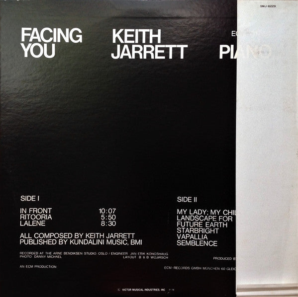 Keith Jarrett - Facing You = フェイシング・ユー (Vinyl, LP, Album, Reissue, Stereo) Very Good Plus (VG+) / Very Good (VG)